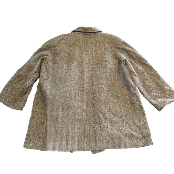 VTG Herman Kay Women's Gray Tweed  Wool Blend Button Front Pea Coat Sz 22P - Picture 12 of 13